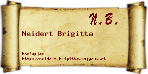 Neidert Brigitta névjegykártya